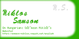 miklos samson business card